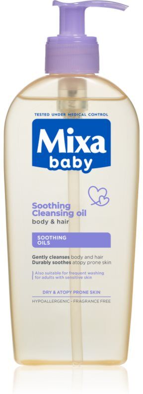 Mixa Panthenol Comfort huile nettoyante apaisante cheveux et peaux à tendance atopique 250 ml