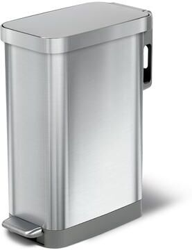 GLAD™ Glad Slim Stainless Steel Step Trash Can