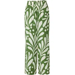 Tchibo - Strukturierte Palazzohose mit Alloverprint - Damen - Gr. 50 - creme