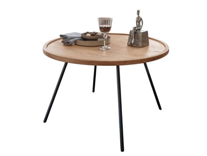 Main Möbel Couchtisch Couchtisch 80x50cm Lissabon Wildeiche & Metall schwarz