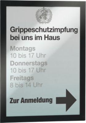 Durable Inforahmen Duraframe, DIN A4, 2 Stück, schwarz