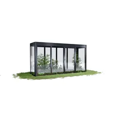 SunElements Design Gewächshaus SunCasa Infinity mit Photovoltaikdach 4.1 anthrazit-metallic, Wand/Dach: 6mm Acrylglas klar