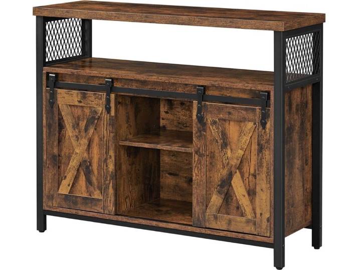 CALICOSY - Sideboard im Industriestil mit Schiebetüren - L100 cm