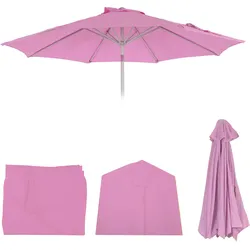 Ersatz-Bezug für Sonnenschirm Asti, Sonnenschirmbezug Ersatzbezug, Ø 2,7m Stoff/Textil ~ flieder