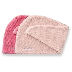 WASCHIES® Mikrofaser Haarturban ultrasaugstark 2er Pack