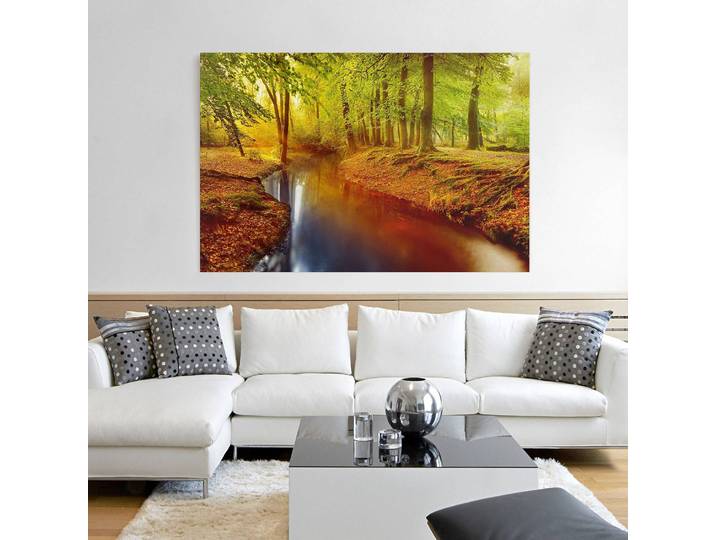 Impression sur toile Automne I Lin Orange 60cm
