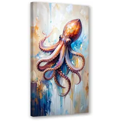 LEINWANDBILD Oktopus Meeresfrüchte 40x80cm