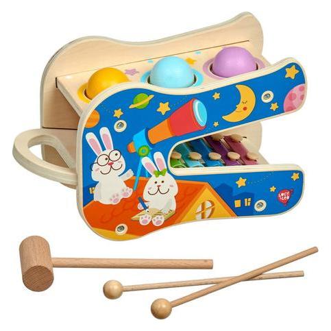 Activity Board Spielset Xylophon und Sorter, Kinder Xylophon aus Holz Kinderinstrument, Musikinstrument Spielzeug (ll250)
