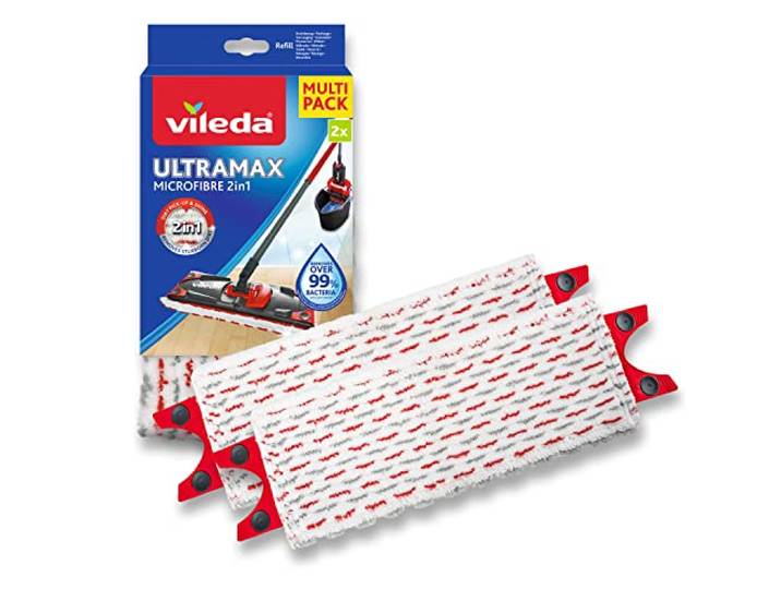Vileda Ultramax Power Ersatzbezüge Doppelpack, Mikrofaser, 2 Stück