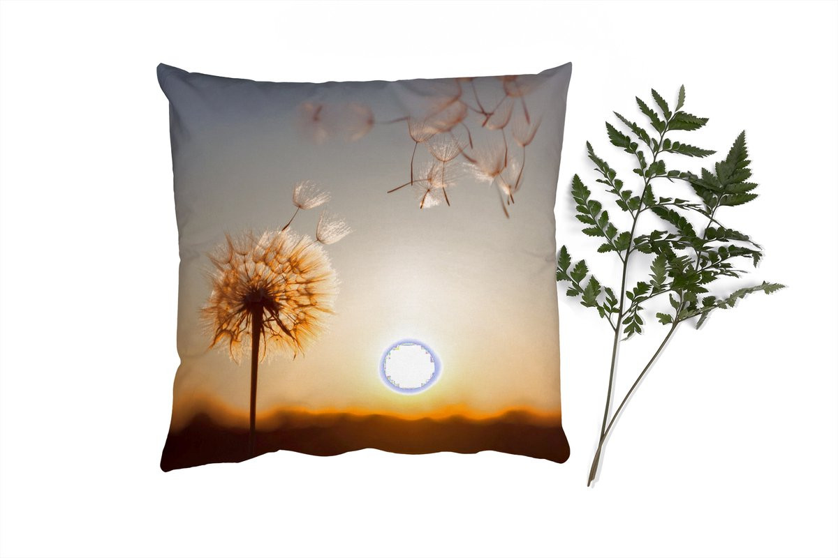PillowMonkey Sierkussen Paardenbloem Zonsondergang 50 x 50 cm