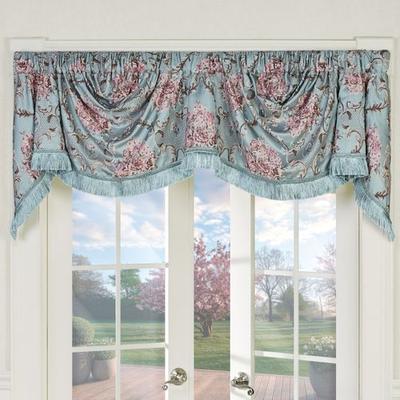 Touch of Class Chateau Empire Valance Aqua 110 x 28, 110 x 28, Aqua