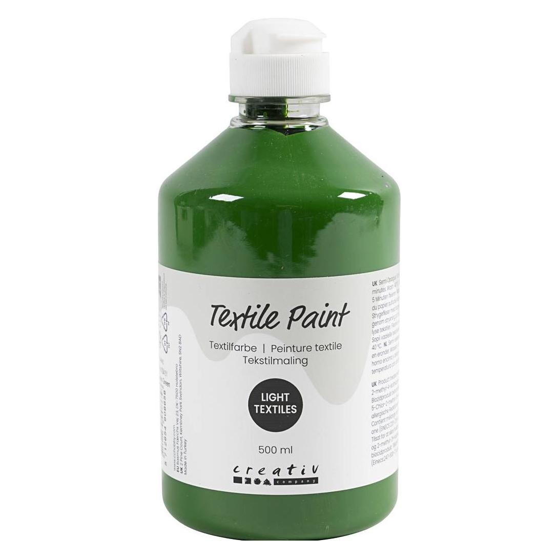 Creativ Company Textile Paint, semi opaque, grass green, 500 ml/ 1 bottle (500 ml) (7034151)