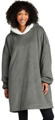 Port Authority BP41 Mountain Lodge Wearable Blanket in Hearth Grey size OSFA   Polyester
