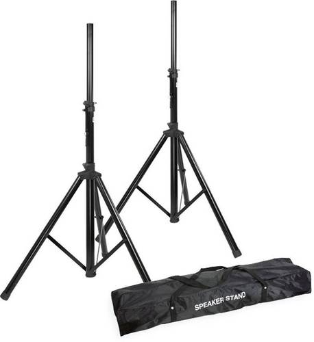Adam Hall Alu Boxenständer 2er-Set inkl. Tasche PA-Lautsprecher Stativ Set Ausziehbar, Höhenverstellbar 1St.