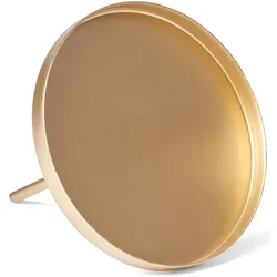 Novaliv, Kerzenständer, 8x Kerzenpick Flach Gold 8cm Durchmesser I Kerzenteller mit Dorn I Adventskerzenhalter