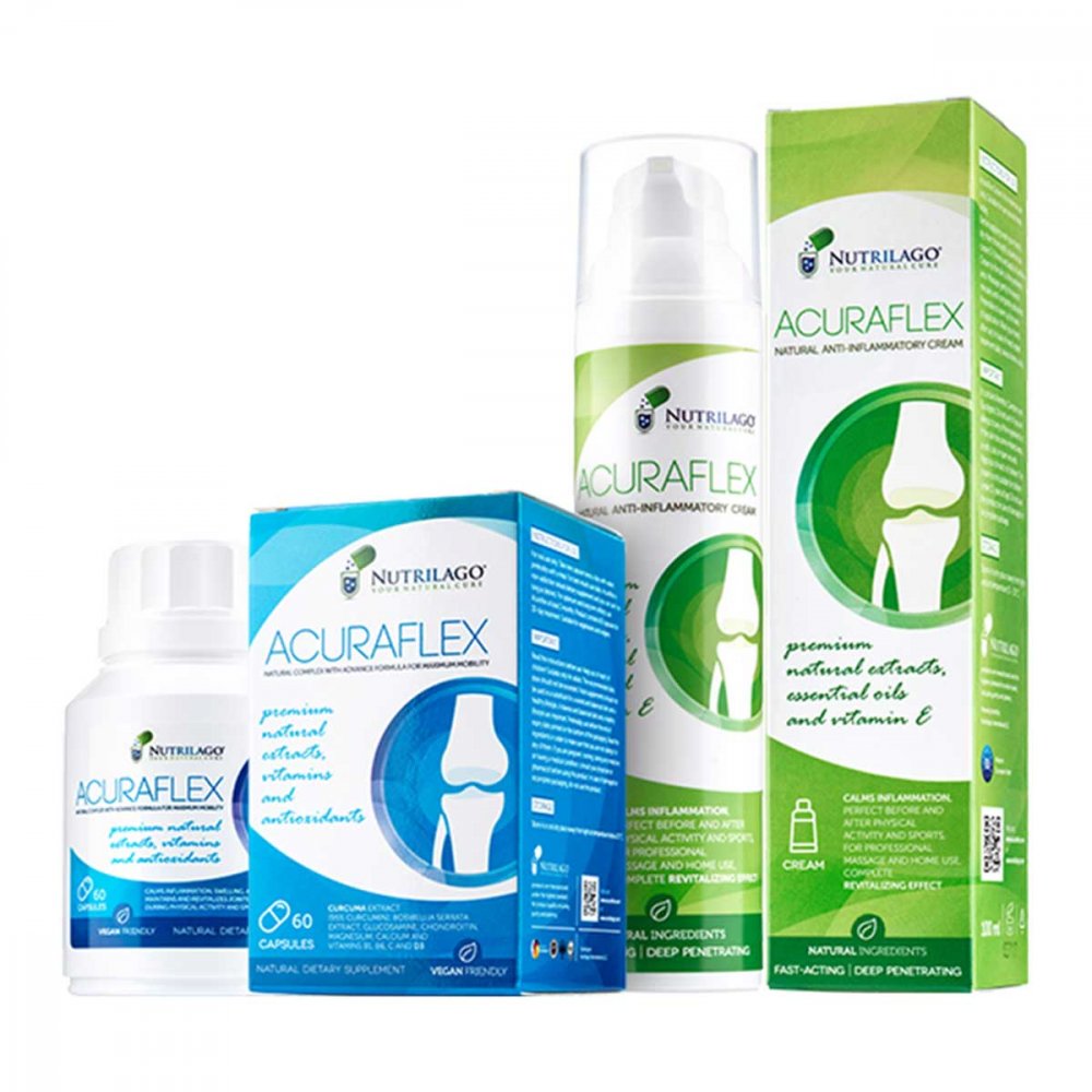 Nutrilago GmbH Nutrilago Acuraflex Komplett 60 Kapseln +100ml Creme Kombipackun 17520985
