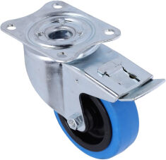 Adam Hall 37034 Lenkrolle (Blue Wheel), gebremst