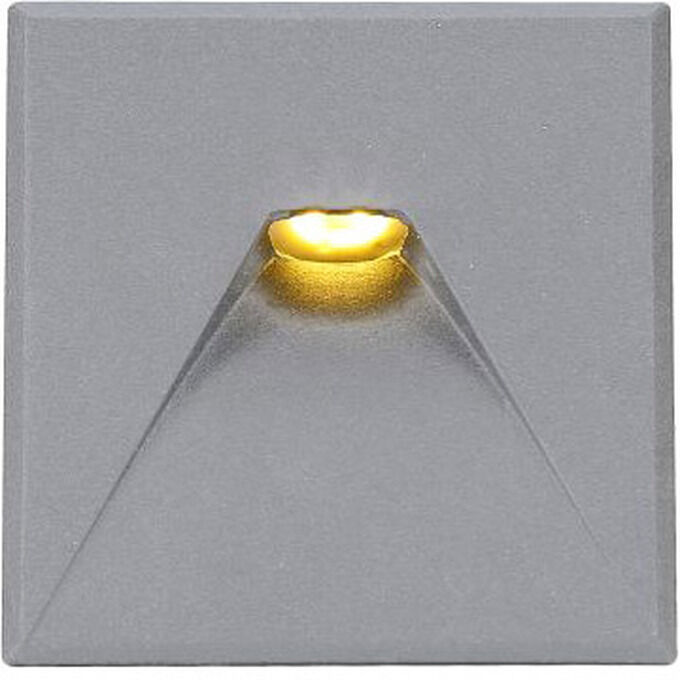 Isoled Cover Aluminium Eckig 2 Silbergrau Für Wandeinbauleuchte Sys-Wall68