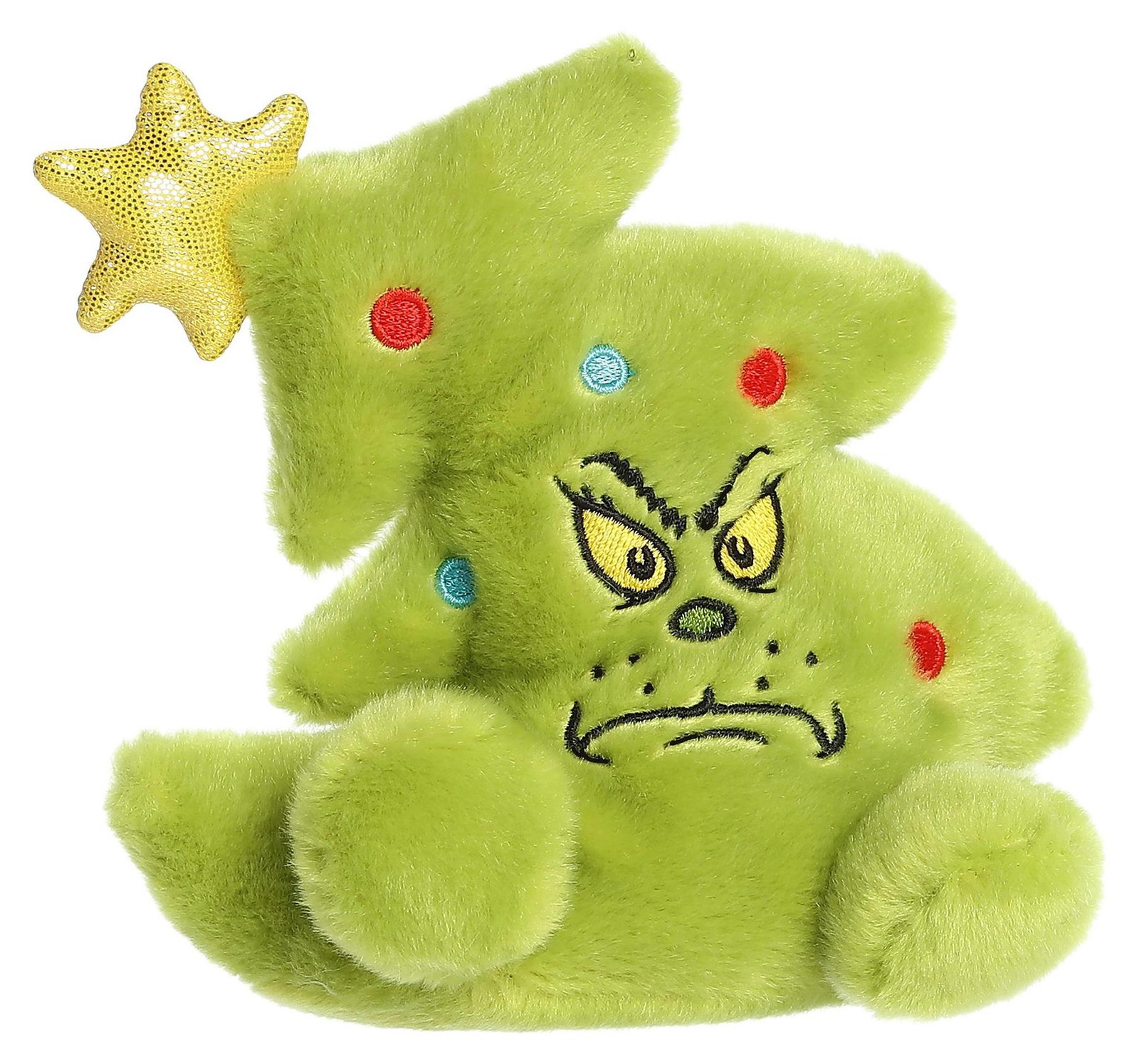Aurora Palm Pals Grinch Kerstboom Pluche Figuur - Groen - 8 cm