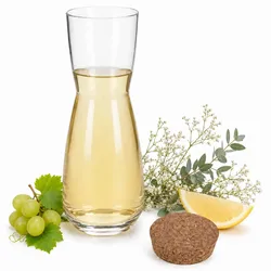 Carla Karaffe 1L Glas Korkdeckel Wein-Dekanter Wasser-Kanne Saft-Krug Bar Gastro
