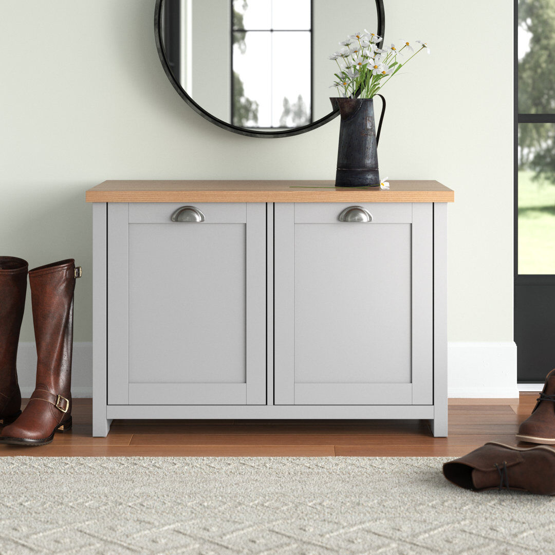 Fernleaf Elora 10 Pair Shoe Storage Cabinet Grey 10