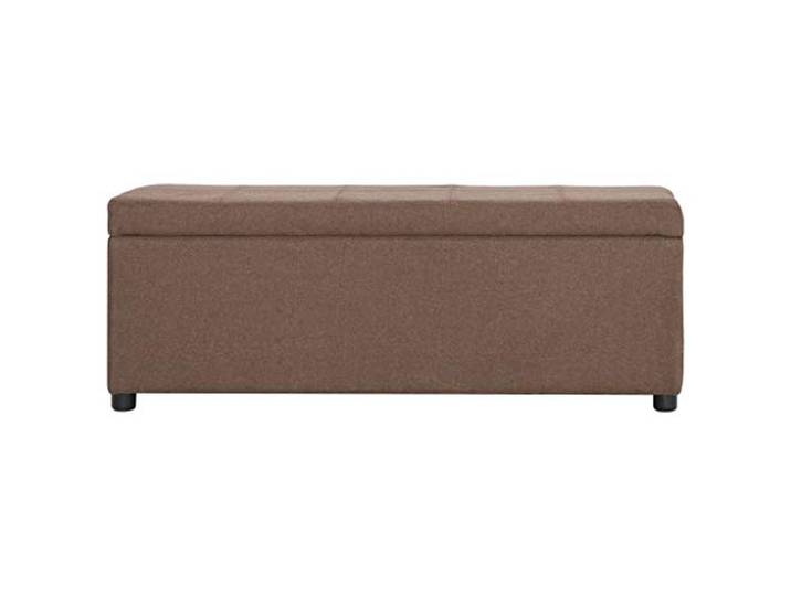 HKLGBVCR Aufbewahrungsbank, Polyester, 116 cm, Braun, für Wohnzimmer und Gepolsterter Sitz, geräumiger Innenraum, warmes braunes Finish, täglicher Gebrauch, Inneneinrichtung