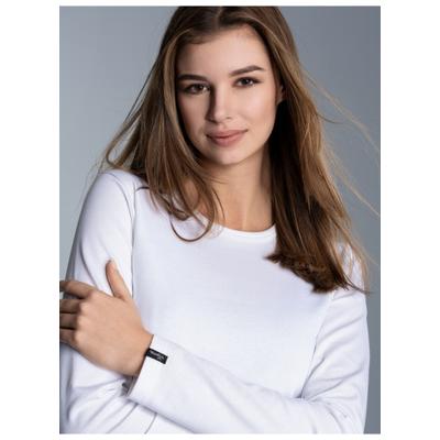Longsleeve TRIGEMA "TRIGEMA Langarmshirt", Damen, Gr. XXL, weiß, Feinstrick, 95% Baumwolle, 5% Elasthan, Basic, lang, Rundhals, Shirts