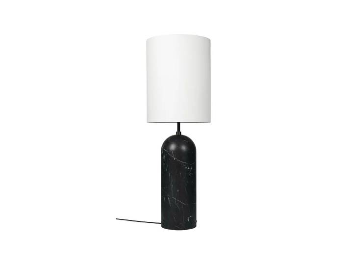 GUBI Lampadaire Gravity XL marbre noir/blanc, high