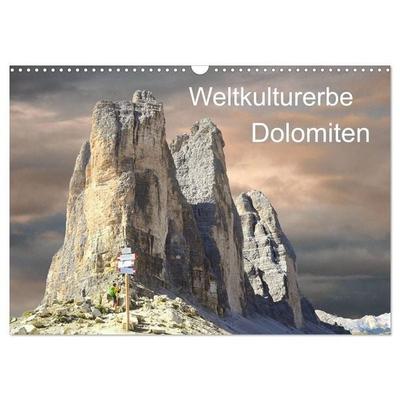 Weltkulturerbe Dolomiten Süd Tirol (Wandkalender 2027 DIN A3 quer), CALVENDO Monatskalender