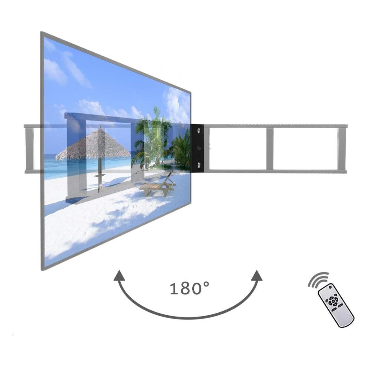 MonLines mySwing MSM08 elektrische TV Wandhalterung bis 75 Zoll, schwarz (Wand) (MSM08)