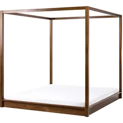 HIMMELBETT Holz 180/200 cm Dunkelbraun Herliere