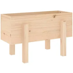 Helloshop26 - Dekorativer rechteckiger Pflanzkübel für den Außenbereich 62 x 30 x 38 cm aus massivem Kiefernholz