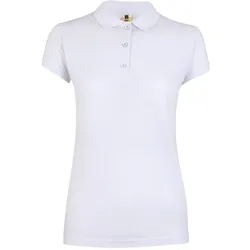 Polohemd Baumwolle Polyester weiß ♀ S