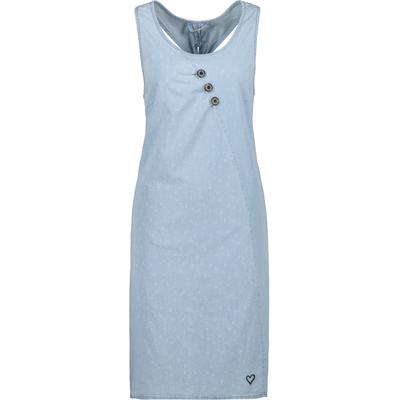 Sommerkleid ALIFE & KICKIN, Damen, Gr. XS, Normalgrößen, blau (light denim), 100% Lyocell, Rundhals, Kleider Sommerkleid