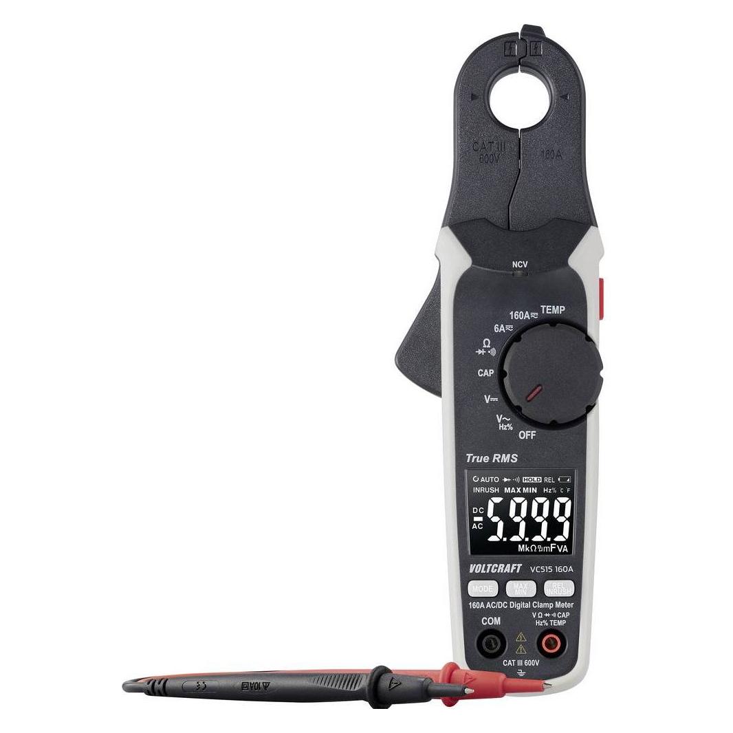 Voltcraft VC515 160A Stromzange Auflösung 1 mA CAT III 600 V Anzeige (Counts): 6 (CAT III 600V, Zangenstrommesser) (VC-16044225)