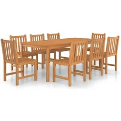 vidaXL, Gartentisch + Balkontisch, Masener (8x Stuhl + Tisch) (200 x 100 x 77 cm)