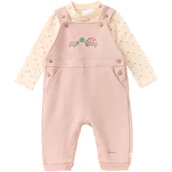 Bornino Wild Nature 2-tlg. Set Latzhose mit Shirt Schildkröte, rosa | natur, 62