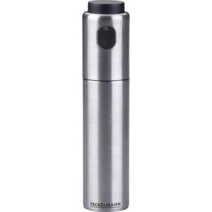 Fackelmann Ölsprüher 46833, silber, aus Edelstahl, für Speiseöl, 100 ml