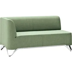 BOXIT 2er-Sofa, mit Armlehne, Gestell: Aluminium