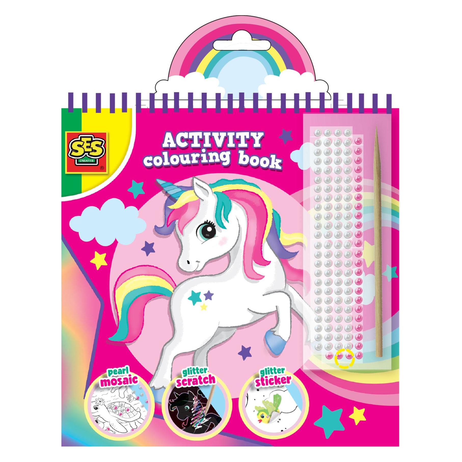 Ses Creative Malbuch Activity 3 in 1 Glitzer (00117)