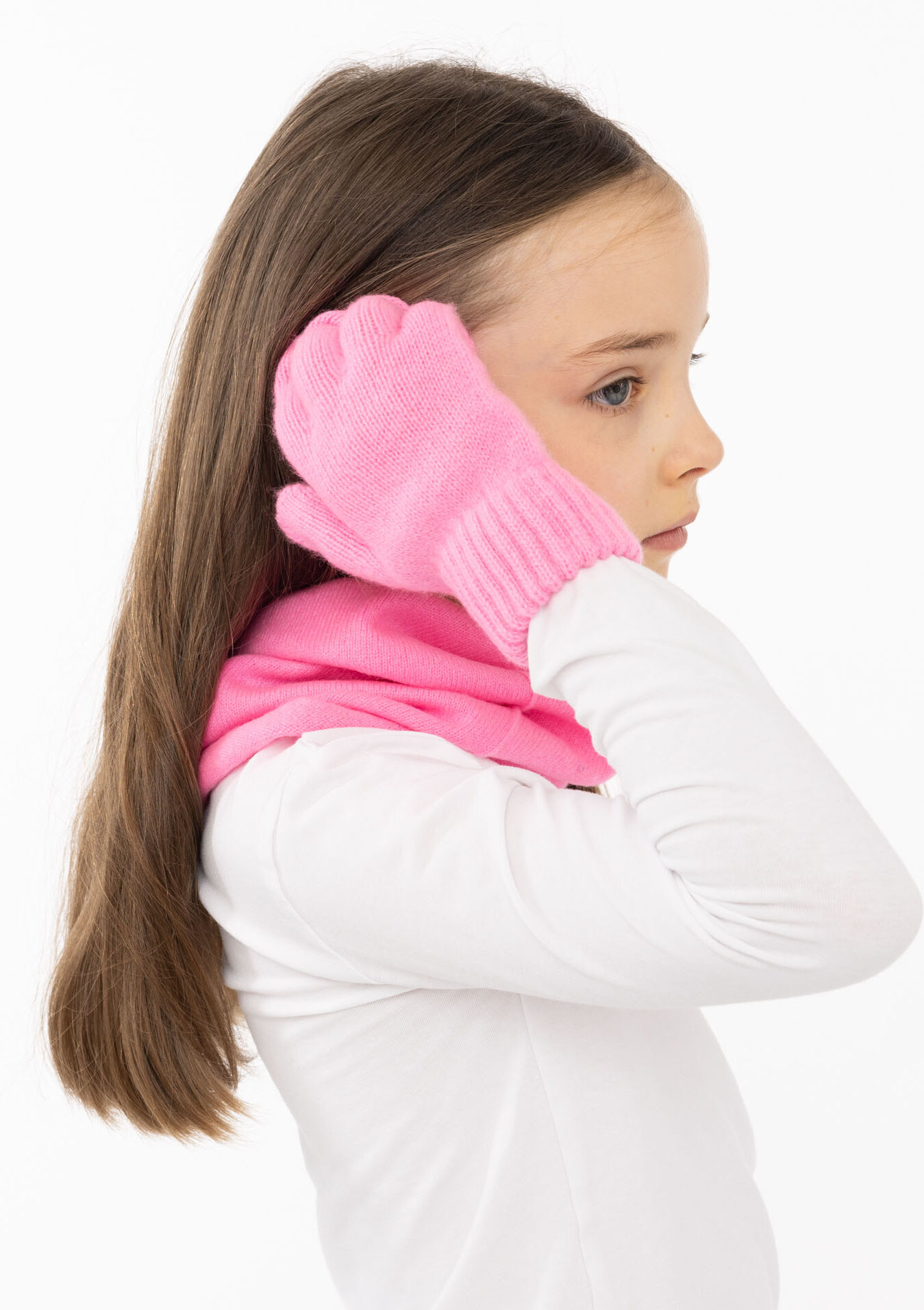 Strickhandschuhe ZWILLINGSHERZ, Mädchen, bubblegum, Strick, Kaschmir, Handschuhe Strickhandschuhe, Kids-Kaschmir Handschuhe bubblegum Einheitsgröße