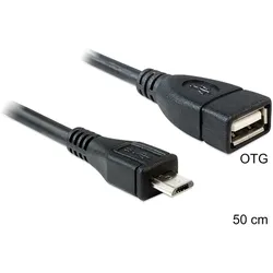 DeLOCK USB 2.0 micro-B (Stecker) auf USB 2.0-A (Buchse)