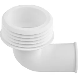 Gummi-Winkel-Spülrohrverbinder hell für Euro-WC Ø 55 mm, Druckspülrohr Ø 28/32 mm
