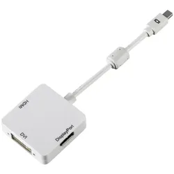 DLH Mini Displayport To Hdmi/Dvi/Dp, Video Adapter, Weiss