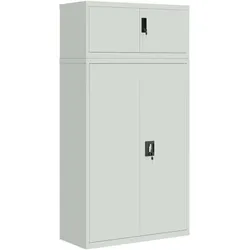 vidaXL Aktenschrank Hellgrau 90x40x180 cm Stahl