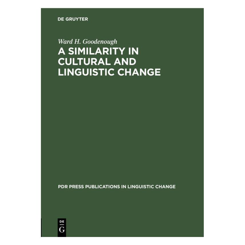 De Gruyter Goodenough:Similarity In Culture & Ling (Deutsch, Hardcover, Ward H. Goodenough) (67761308)