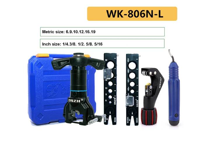 Perceuse électrique manuelle double usage, élargisseur de tube en cuivre, outil de refroidissement pour évasement de tubes WK-806N-L