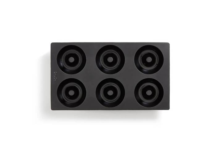 Lékué Moule à donuts en silicone Lékué lot de 6 Noir