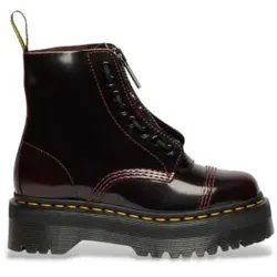 Dr Martens für Damen. 25233600 Sinclair Arcadia kirschrote Lederstiefel (37), Wohnung, Schnürsenkel, Lässig, Kastanienbraun