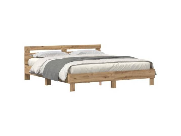 vidaXL Bettrahmen Artisan-Eiche 180 x 200 cm Holzwerkstoff